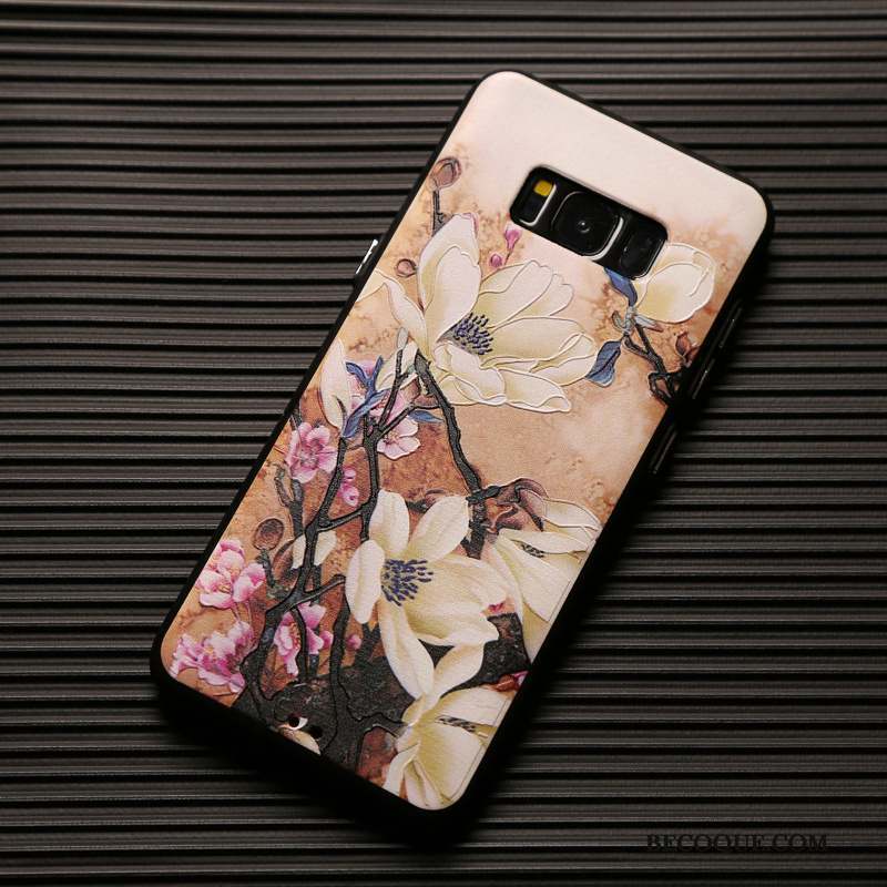 Samsung Galaxy S8 Coque Silicone Étui Gaufrage Fleurs Créatif Tout Compris