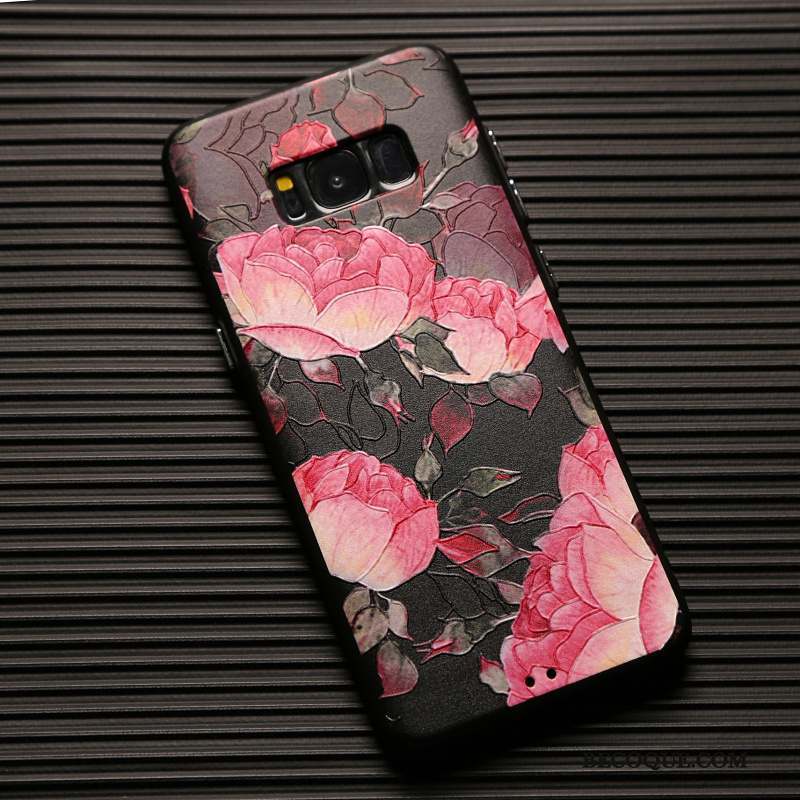 Samsung Galaxy S8 Coque Silicone Étui Gaufrage Fleurs Créatif Tout Compris