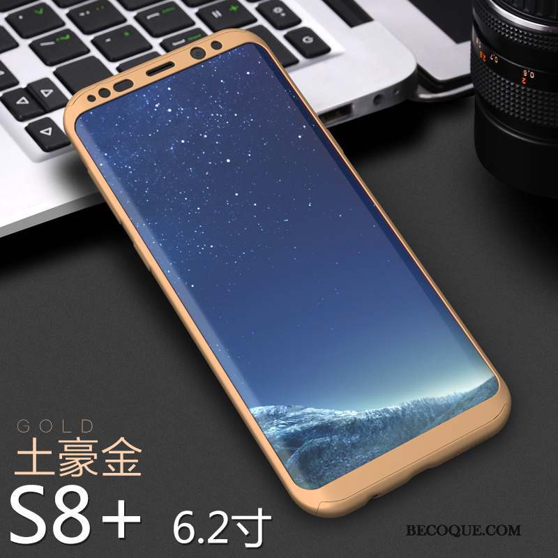 Samsung Galaxy S8+ Coque Tout Compris Personnalité Incassable Créatif Or Étui