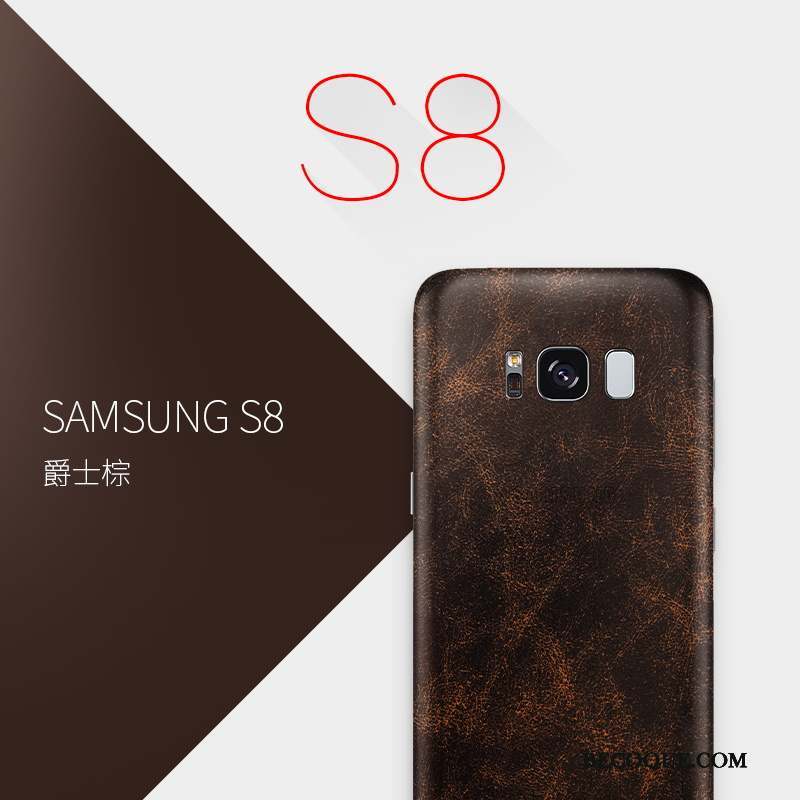 Samsung Galaxy S8 Coque Tout Compris Protection Rouge Très Mince Étui Créatif