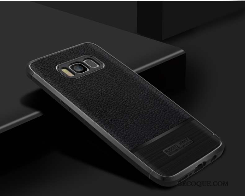 Samsung Galaxy S8+ Coque Tout Compris Silicone Incassable Peau Douce Protection Noir