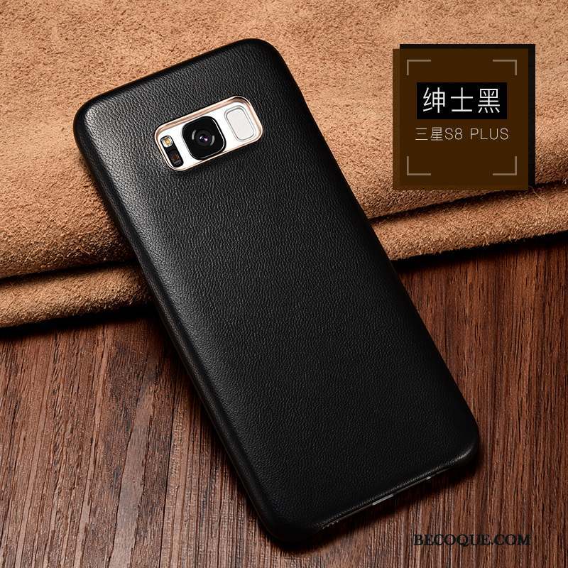 Samsung Galaxy S8+ Coque Téléphone Portable Cuir Véritable Protection Luxe Tendance
