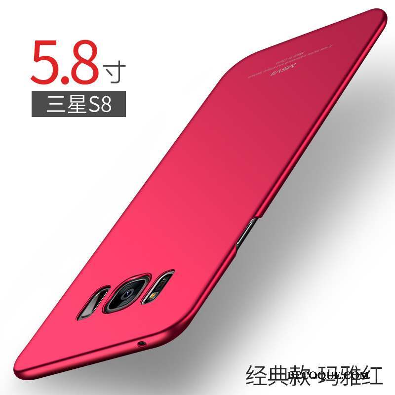 Samsung Galaxy S8 Coque Étui De Téléphone Très Mince Rouge Incassable