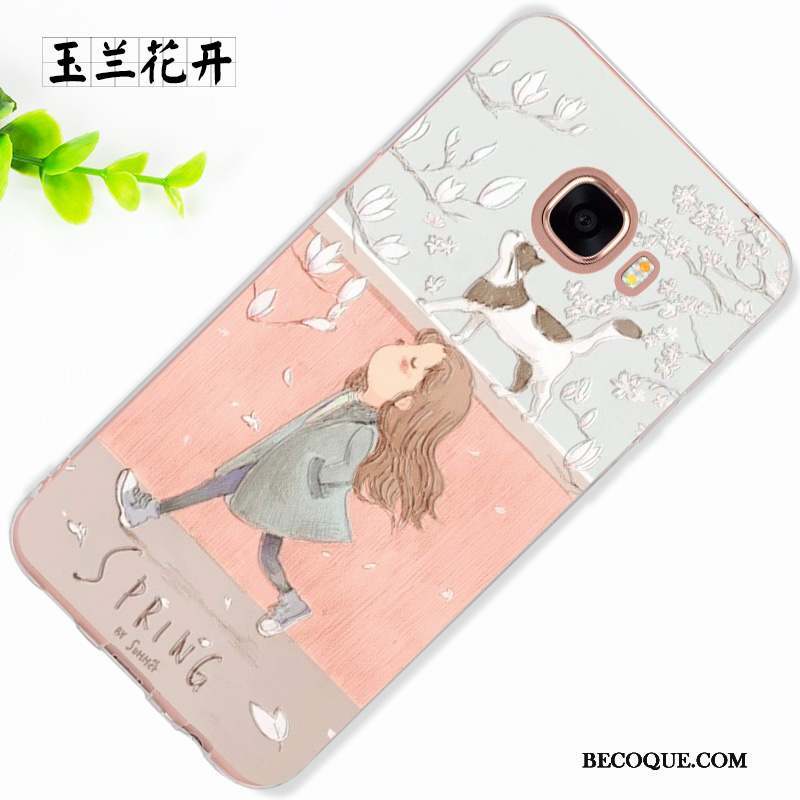 Samsung Galaxy S8 Coque Étui Fluide Doux Rose Délavé En Daim Protection Créatif