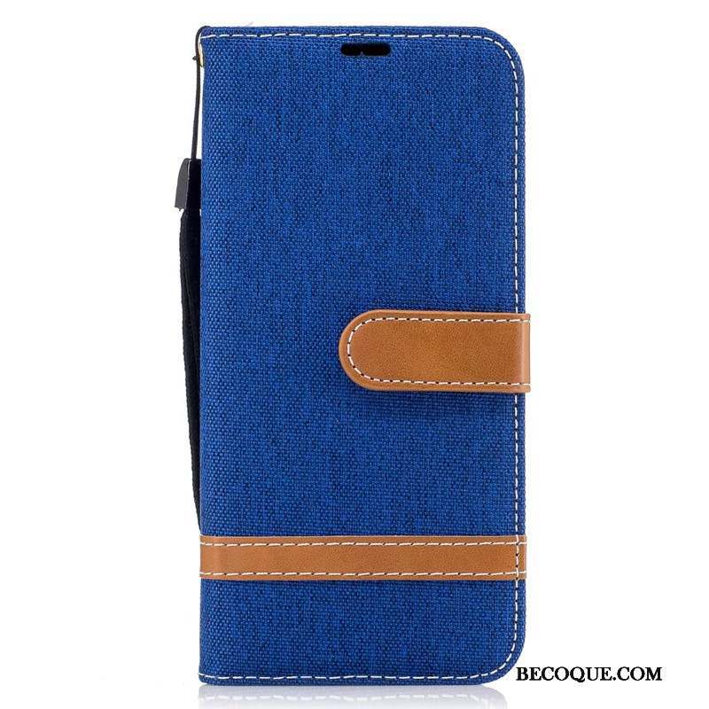 Samsung Galaxy S8 Coque Étui Portefeuille Étui En Cuir Téléphone Portable En Denim Protection