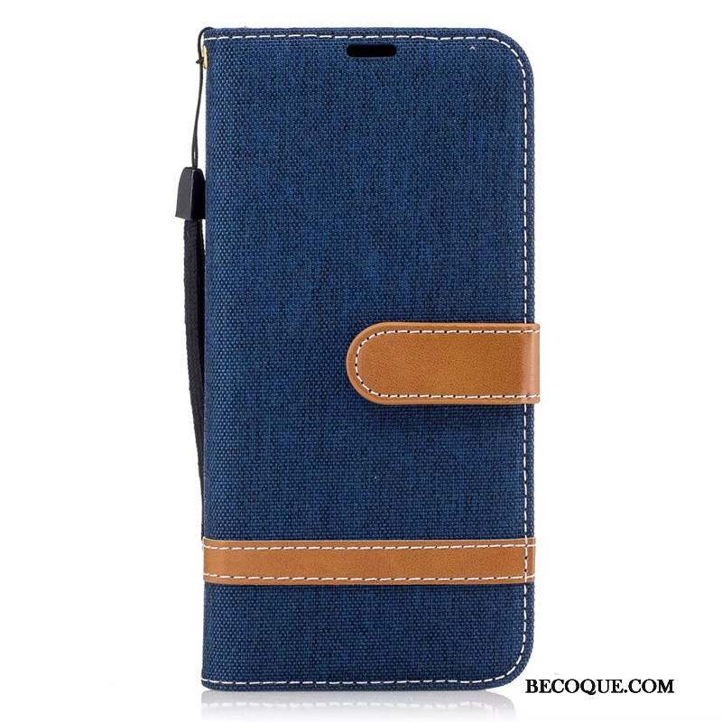 Samsung Galaxy S8 Coque Étui Portefeuille Étui En Cuir Téléphone Portable En Denim Protection