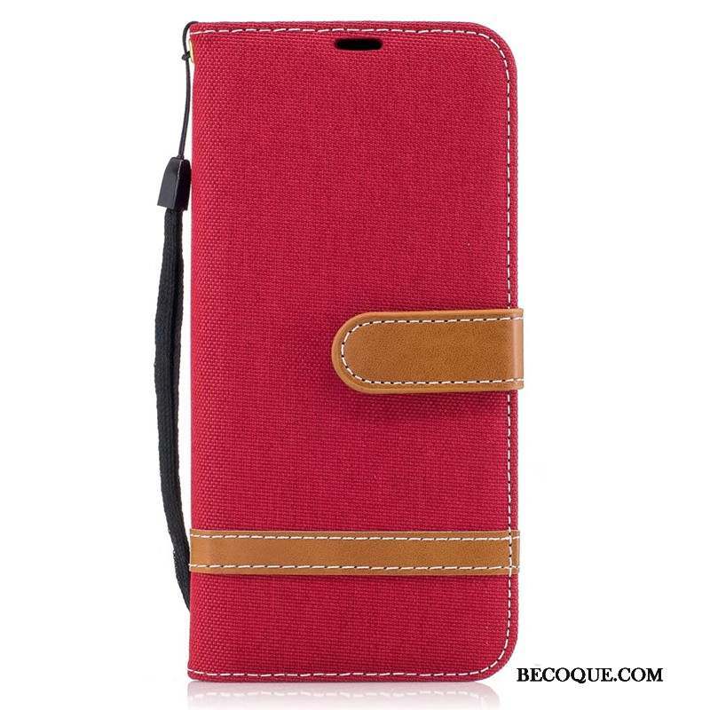 Samsung Galaxy S8 Coque Étui Portefeuille Étui En Cuir Téléphone Portable En Denim Protection