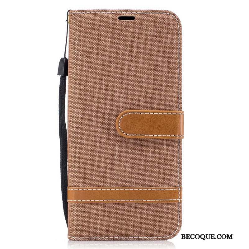 Samsung Galaxy S8 Coque Étui Portefeuille Étui En Cuir Téléphone Portable En Denim Protection