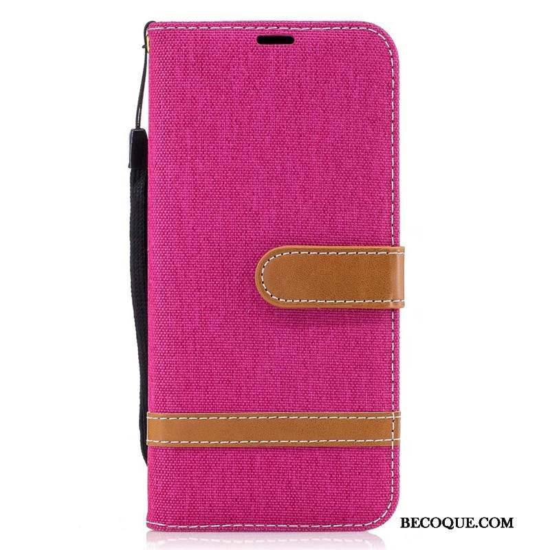 Samsung Galaxy S8 Coque Étui Portefeuille Étui En Cuir Téléphone Portable En Denim Protection