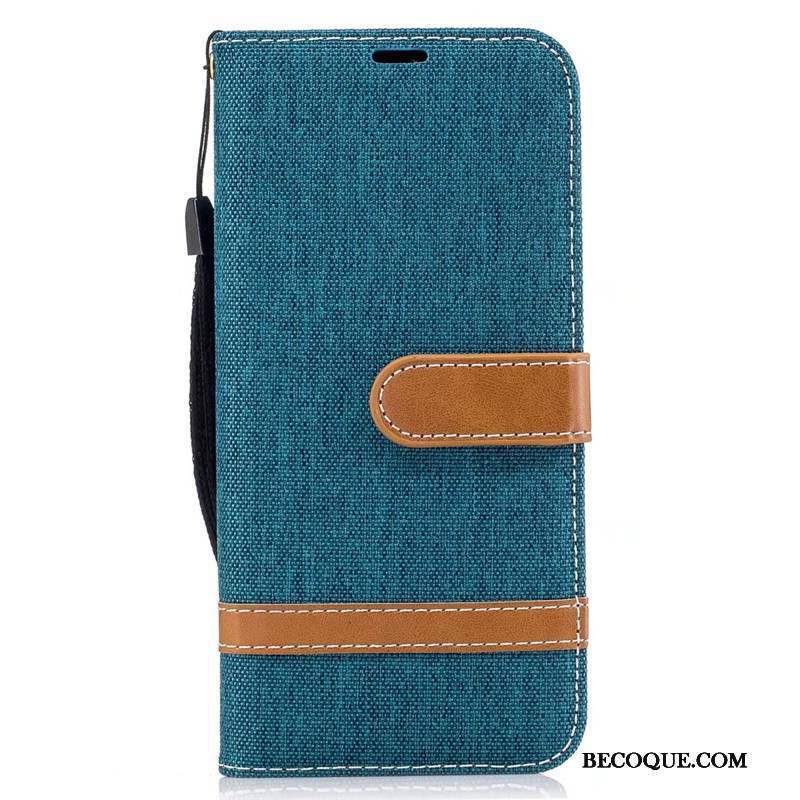 Samsung Galaxy S8 Coque Étui Portefeuille Étui En Cuir Téléphone Portable En Denim Protection