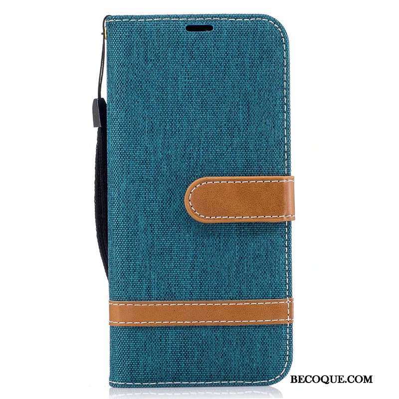 Samsung Galaxy S8 Coque Étui Portefeuille Étui En Cuir Téléphone Portable En Denim Protection