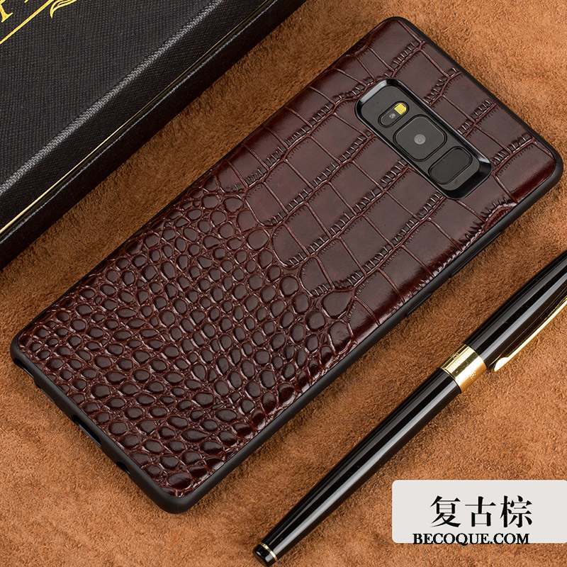 Samsung Galaxy S8+ Coque Étui Tout Compris Protection Business Noir Créatif