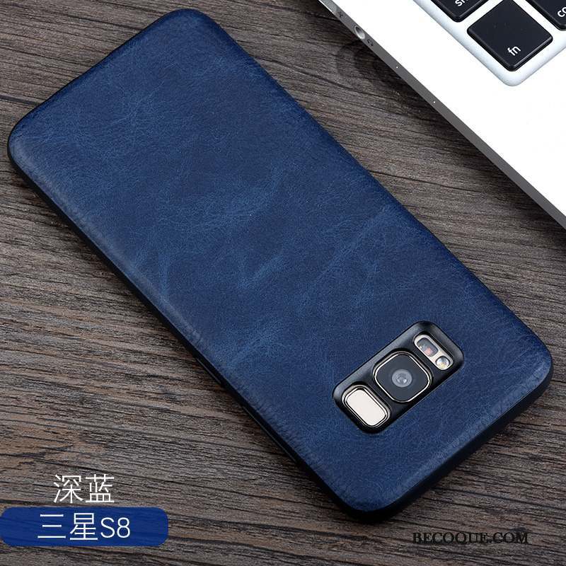 Samsung Galaxy S8 Coque Étui Vintage Protection Incassable Silicone Tout Compris