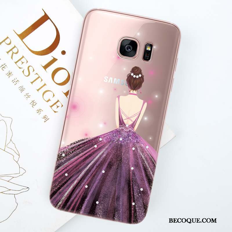 Samsung Galaxy S8 Coque Étui Violet Tout Compris Tendance Ornements Suspendus Incassable