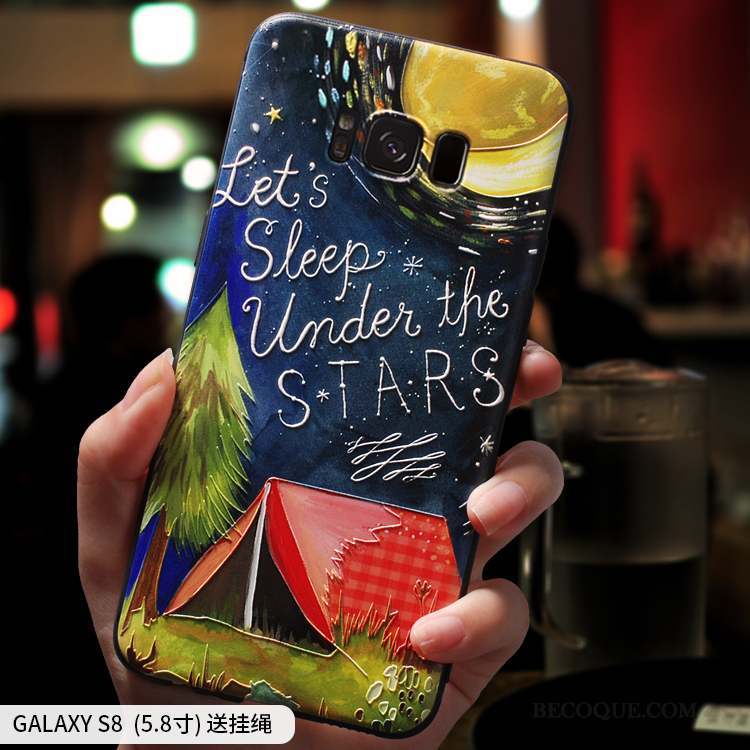 Samsung Galaxy S8 Créatif Violet Silicone Personnalité Tout Compris Coque De Téléphone
