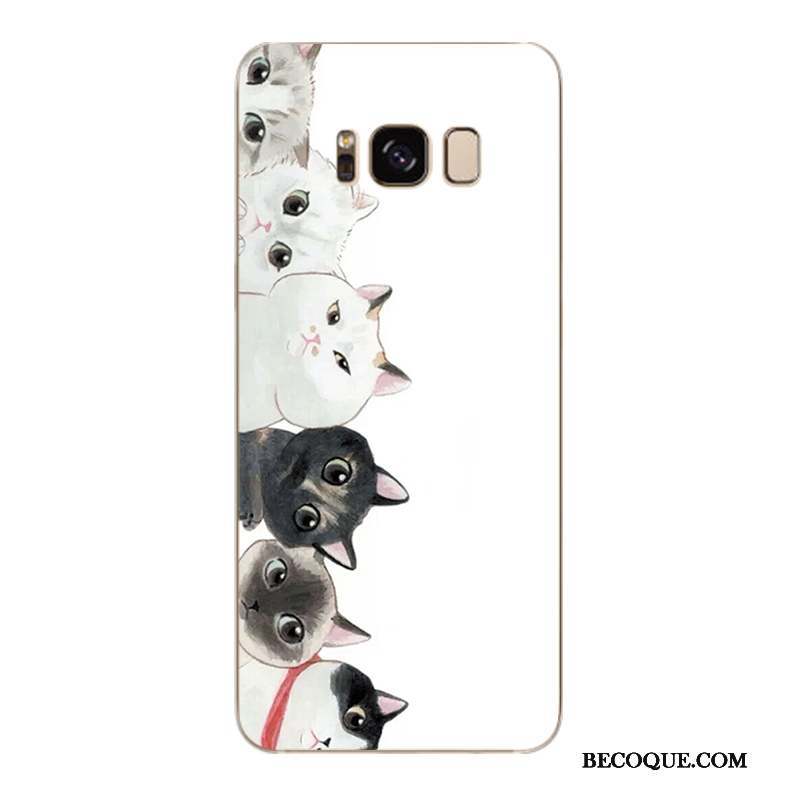 Samsung Galaxy S8+ Dessin Animé Coque Bleu Protection Charmant Étui