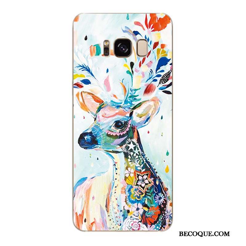 Samsung Galaxy S8+ Dessin Animé Coque Bleu Protection Charmant Étui