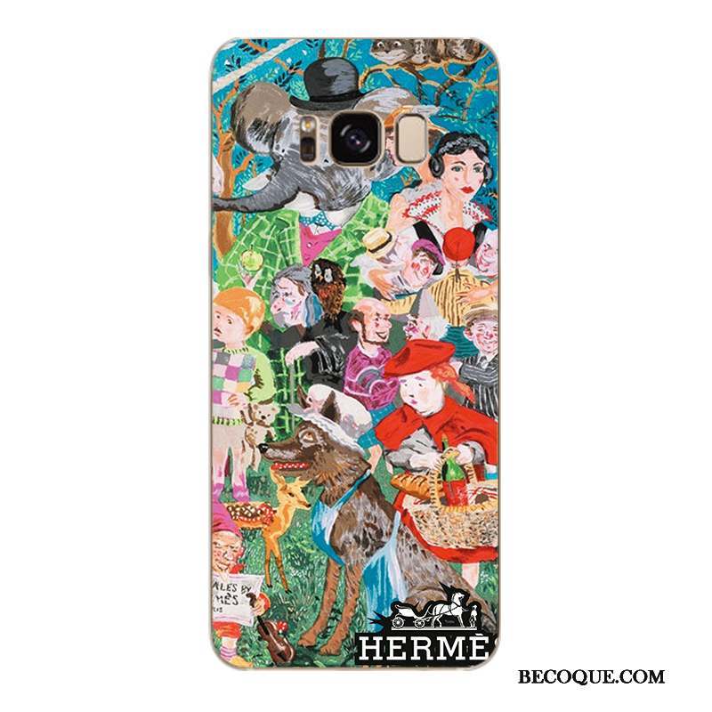 Samsung Galaxy S8+ Dessin Animé Coque Bleu Protection Charmant Étui