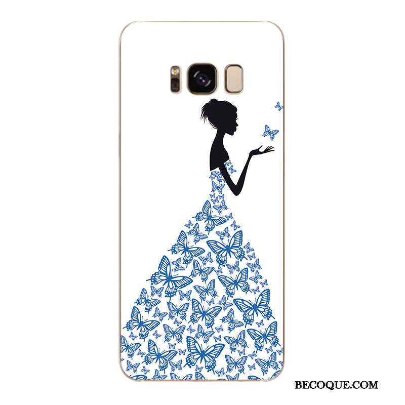 Samsung Galaxy S8+ Dessin Animé Coque Bleu Protection Charmant Étui