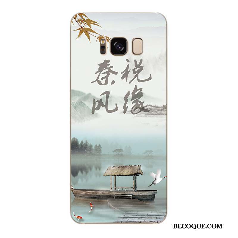 Samsung Galaxy S8+ Dessin Animé Coque Bleu Protection Charmant Étui