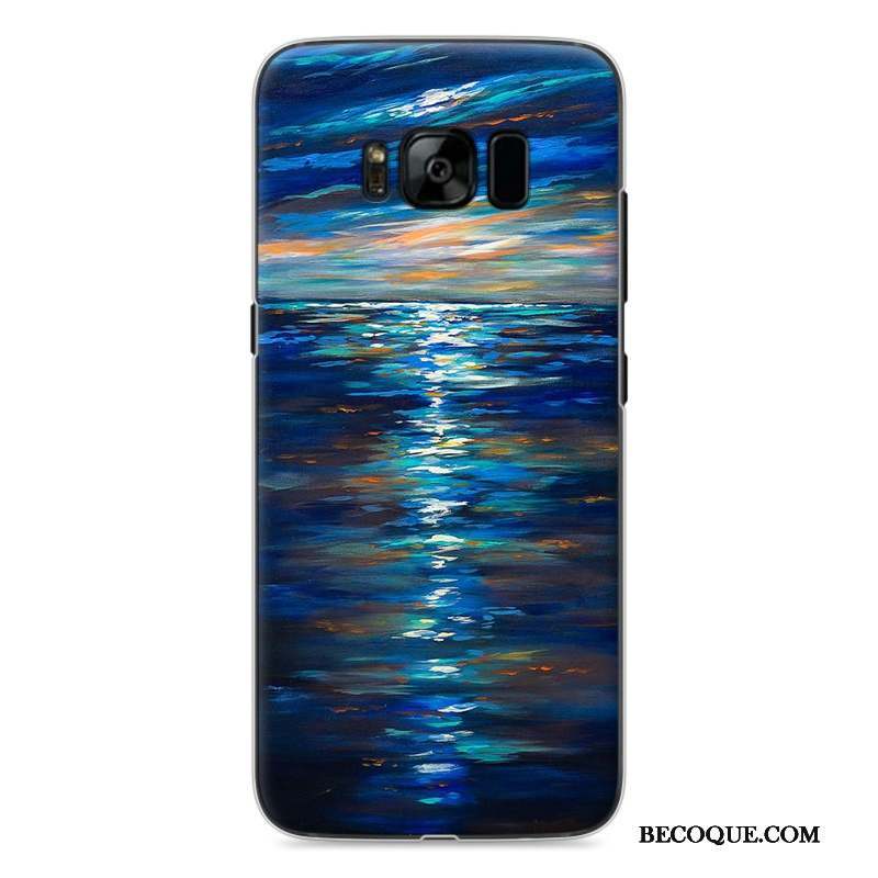 Samsung Galaxy S8 Dessin Animé Coque De Téléphone Peinture Charmant Gris Étui