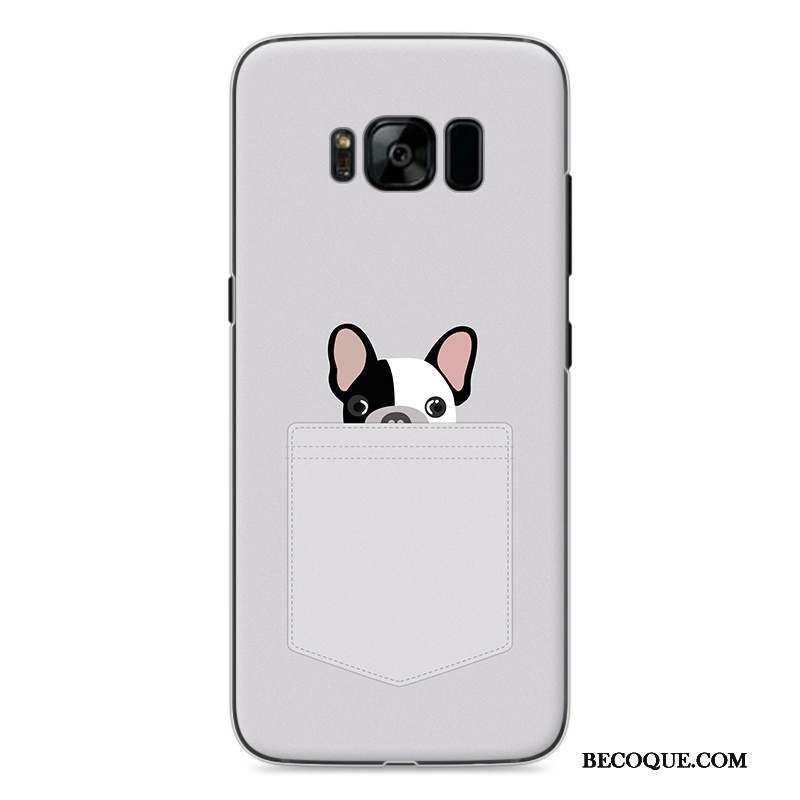 Samsung Galaxy S8 Dessin Animé Coque De Téléphone Peinture Charmant Gris Étui