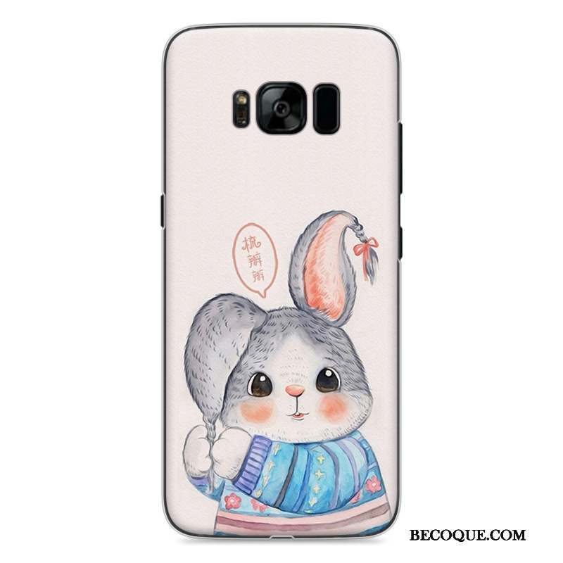 Samsung Galaxy S8 Dessin Animé Coque De Téléphone Peinture Charmant Gris Étui