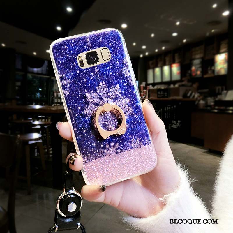 Samsung Galaxy S8 Flocon De Neige Étui Personnalité Fluide Doux Coque De Téléphone Violet