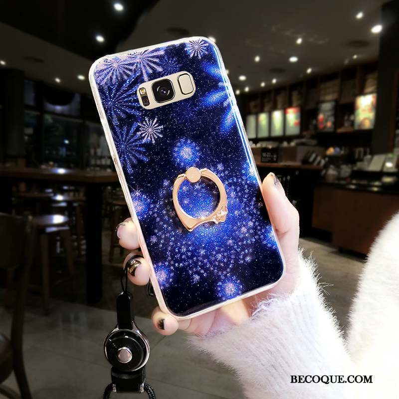 Samsung Galaxy S8 Flocon De Neige Étui Personnalité Fluide Doux Coque De Téléphone Violet