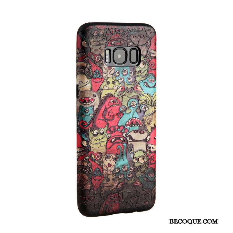 Samsung Galaxy S8+ Fluide Doux Noir Coque De Téléphone Étui Tendance Dessin Animé