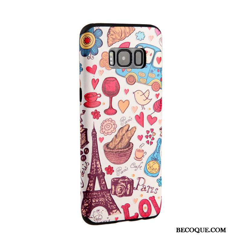 Samsung Galaxy S8+ Fluide Doux Noir Coque De Téléphone Étui Tendance Dessin Animé