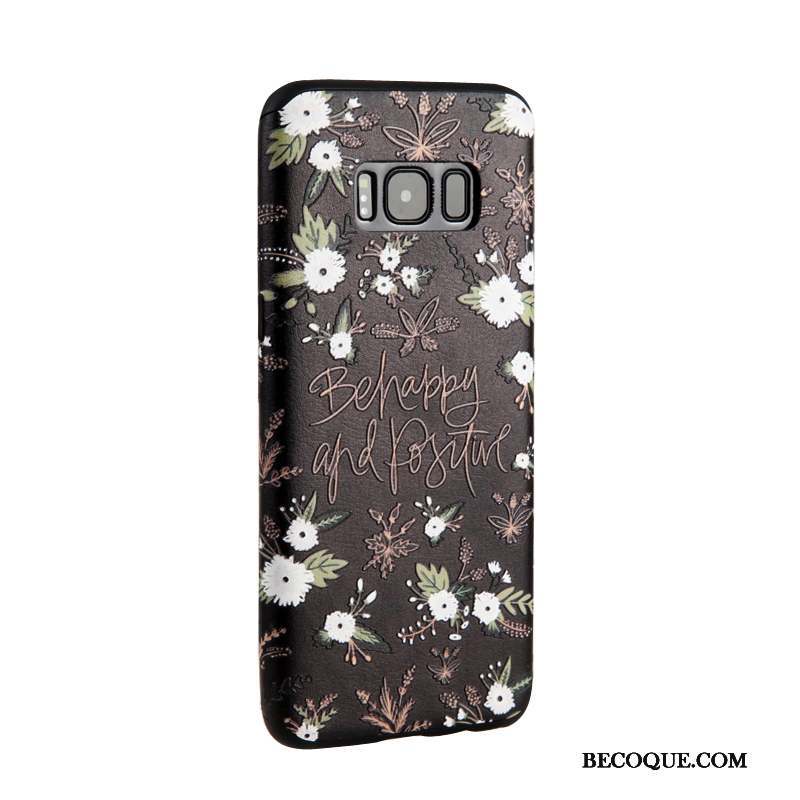 Samsung Galaxy S8+ Fluide Doux Noir Coque De Téléphone Étui Tendance Dessin Animé