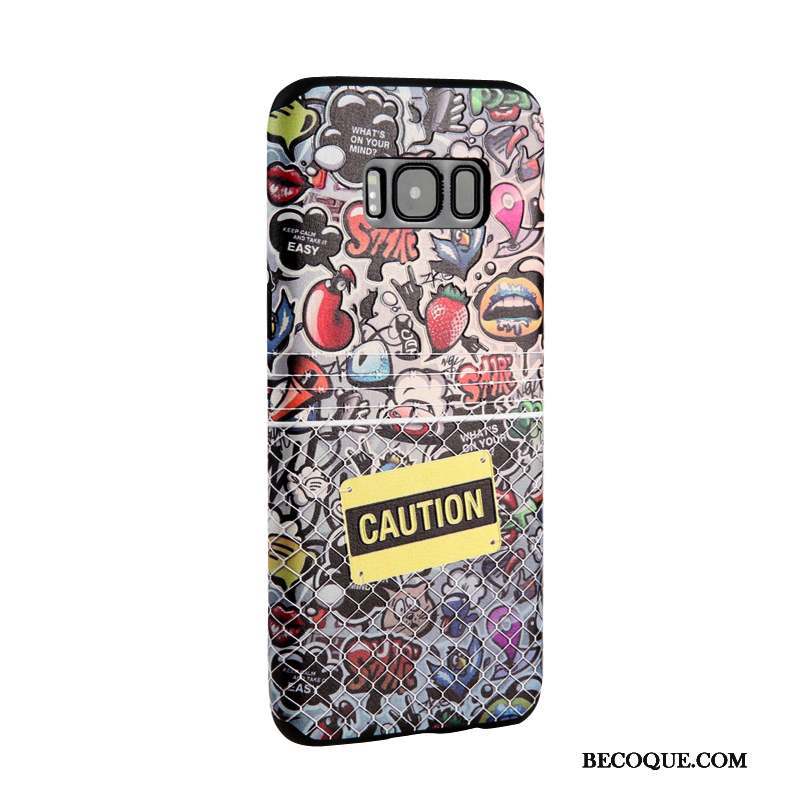 Samsung Galaxy S8+ Fluide Doux Noir Coque De Téléphone Étui Tendance Dessin Animé