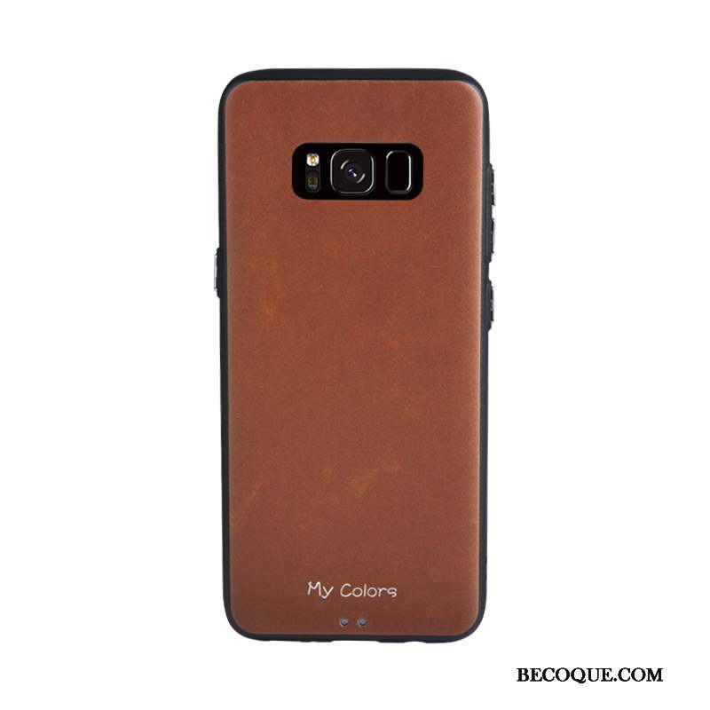 Samsung Galaxy S8 Fluide Doux Protection Similicuir Coque De Téléphone Étui Rouge