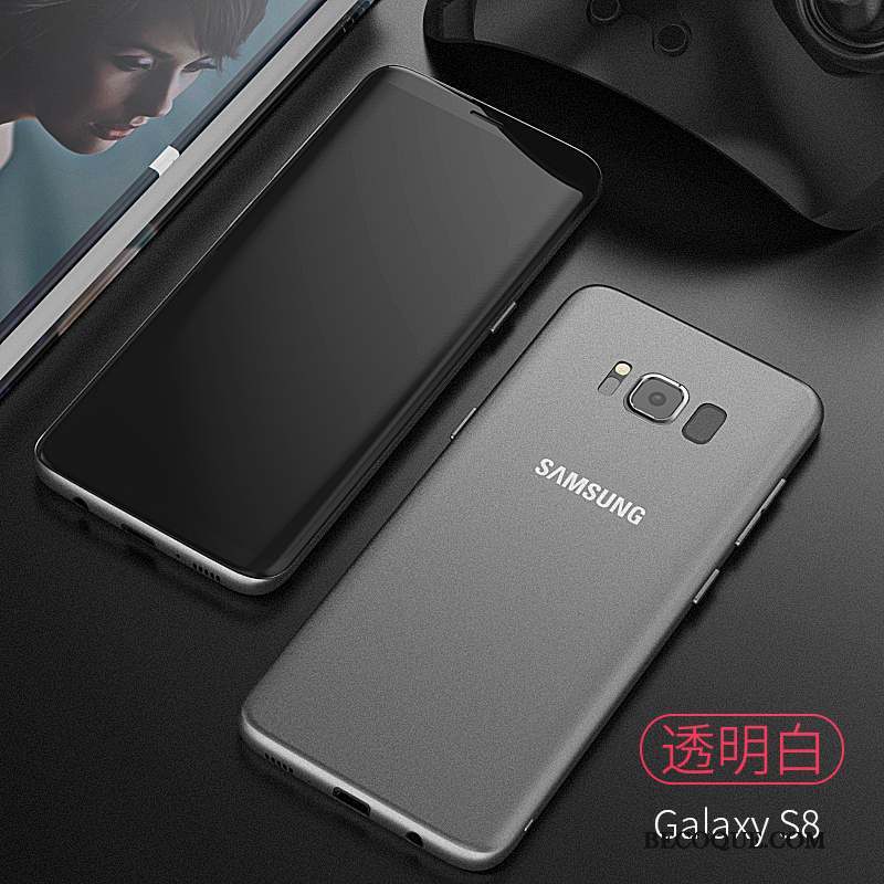 Samsung Galaxy S8 Fluide Doux Très Mince Coque De Téléphone Simple Délavé En Daim Silicone