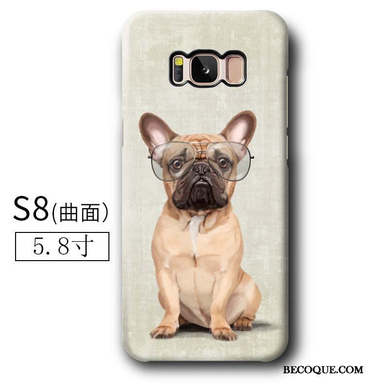 Samsung Galaxy S8 Gris Dessin Animé Bovins Délavé En Daim Coque De Téléphone Incassable