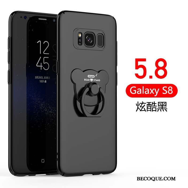 Samsung Galaxy S8 Incassable Coque De Téléphone Étui Délavé En Daim Anneau Très Mince