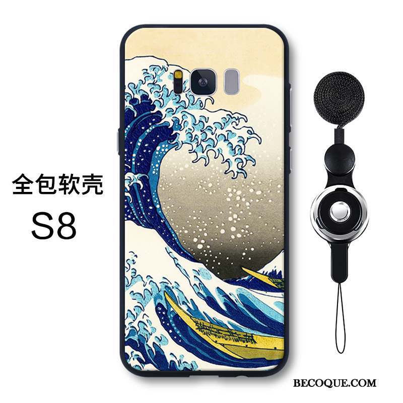 Samsung Galaxy S8 Incassable Gaufrage Fluide Doux Personnalité Multicolore Coque