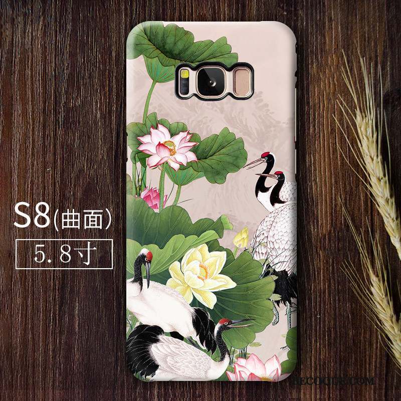 Samsung Galaxy S8 Incassable Grue Art Coque Difficile Vert