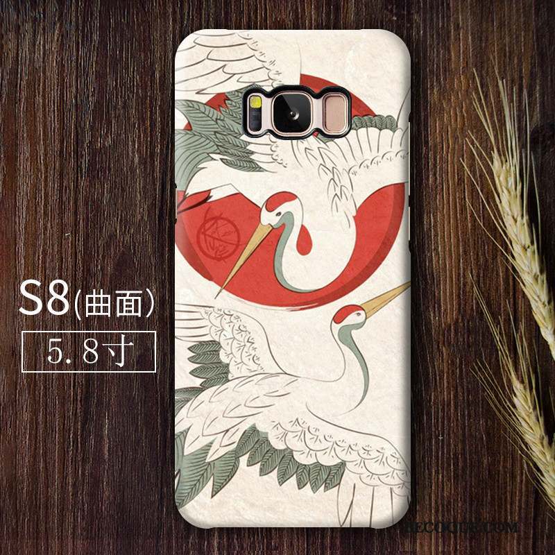 Samsung Galaxy S8 Incassable Grue Art Coque Difficile Vert