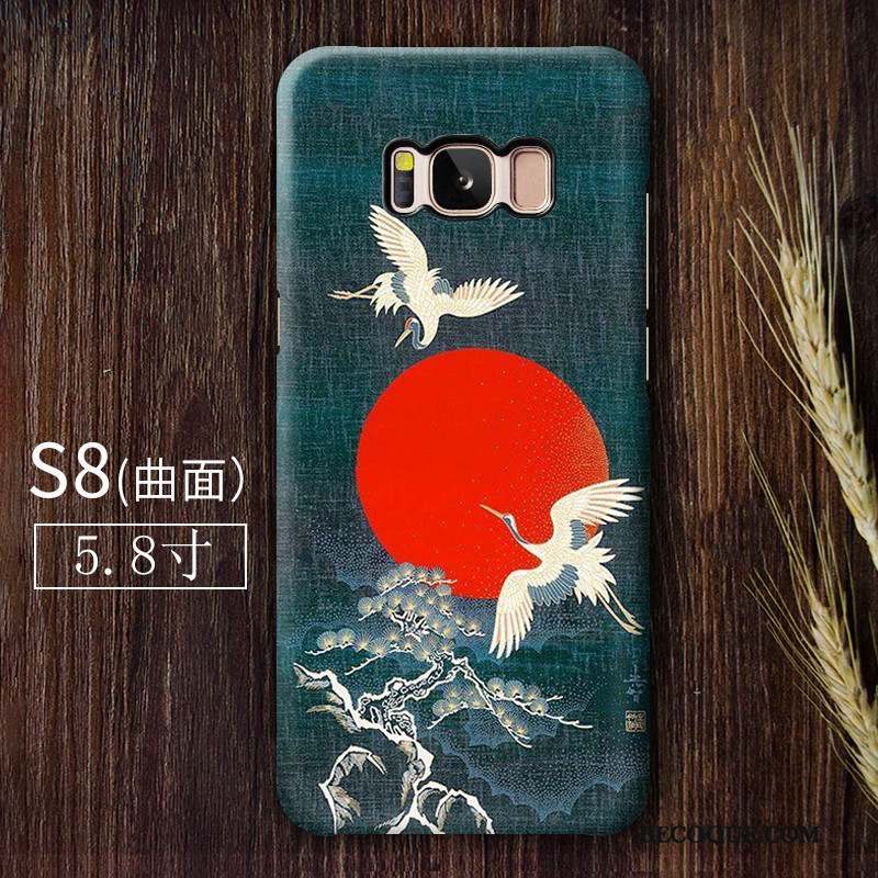 Samsung Galaxy S8 Incassable Grue Art Coque Difficile Vert