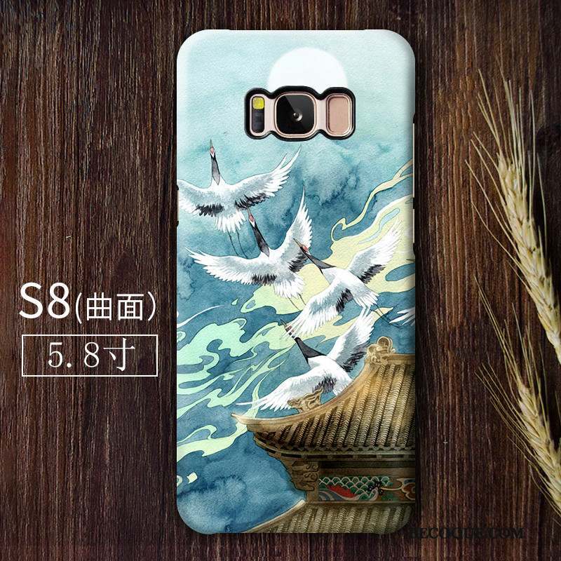 Samsung Galaxy S8 Incassable Grue Art Coque Difficile Vert