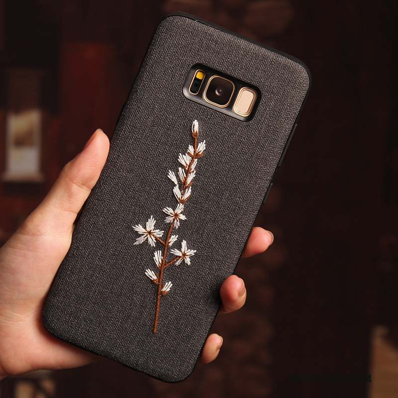 Samsung Galaxy S8+ Incassable Personnalité Broderie Téléphone Portable Étui Coque De Téléphone