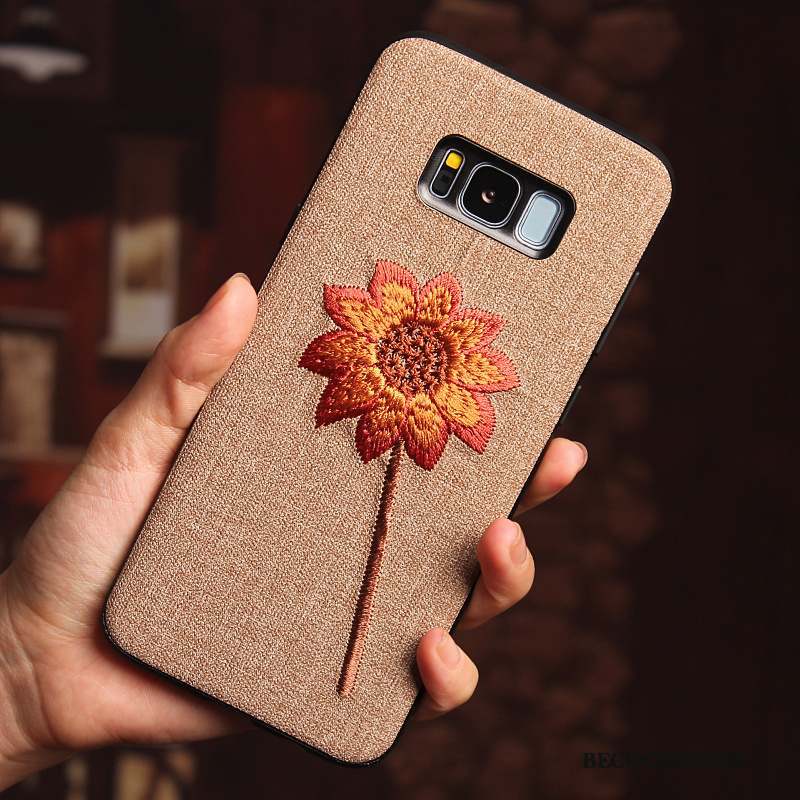 Samsung Galaxy S8+ Incassable Personnalité Broderie Téléphone Portable Étui Coque De Téléphone