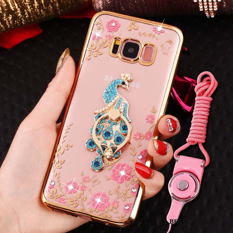 Samsung Galaxy S8 Incassable Silicone Strass Coque De Téléphone Étui Anneau