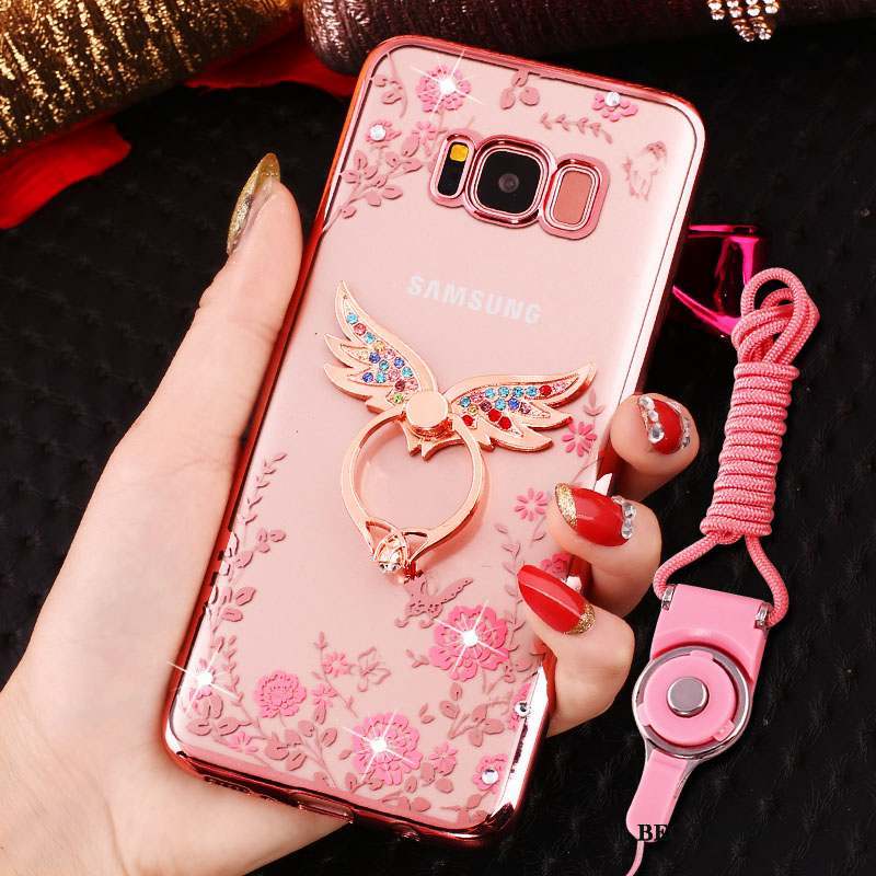 Samsung Galaxy S8 Incassable Silicone Strass Coque De Téléphone Étui Anneau