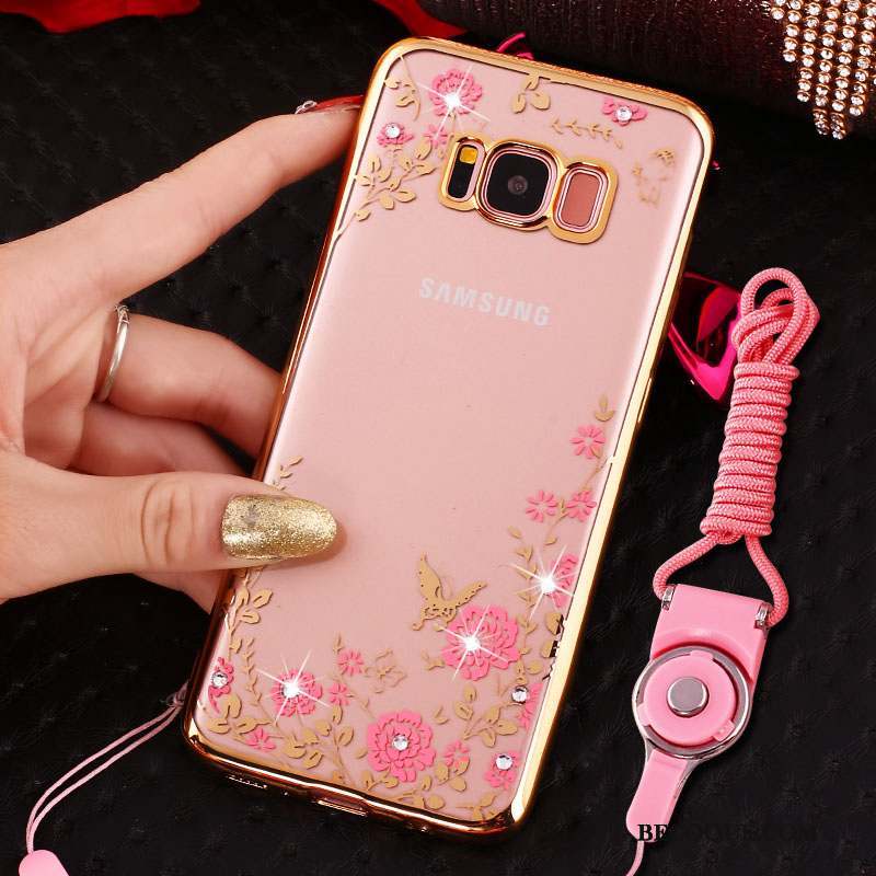 Samsung Galaxy S8 Incassable Silicone Strass Coque De Téléphone Étui Anneau