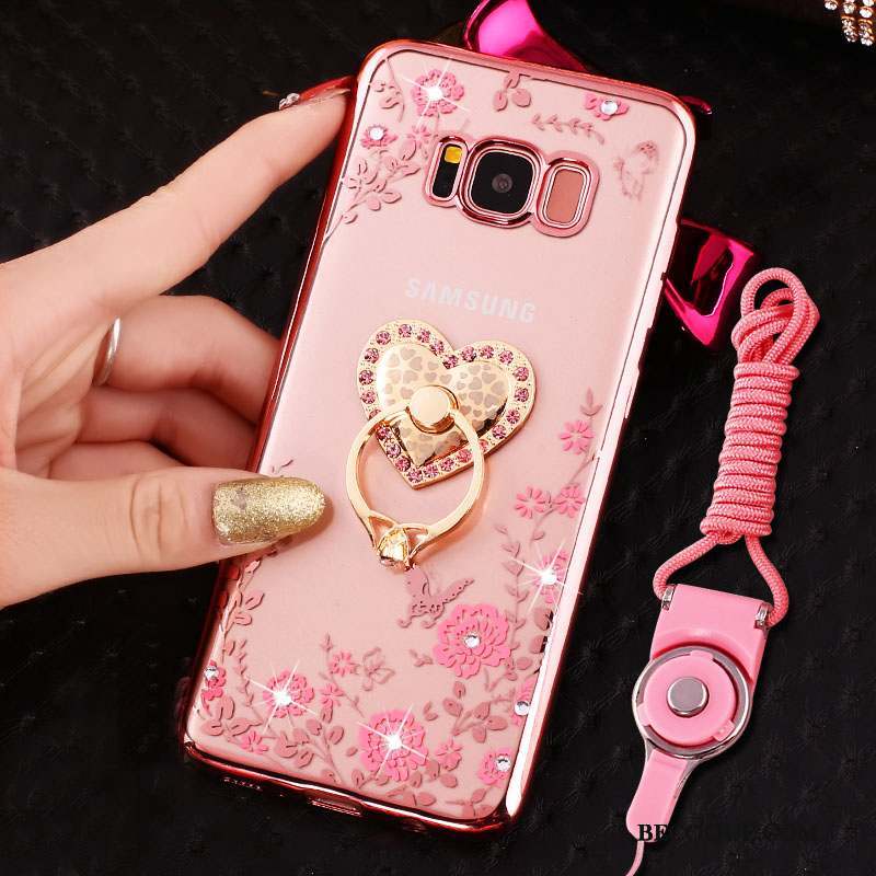 Samsung Galaxy S8 Incassable Silicone Strass Coque De Téléphone Étui Anneau