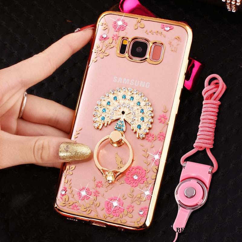 Samsung Galaxy S8 Incassable Silicone Strass Coque De Téléphone Étui Anneau