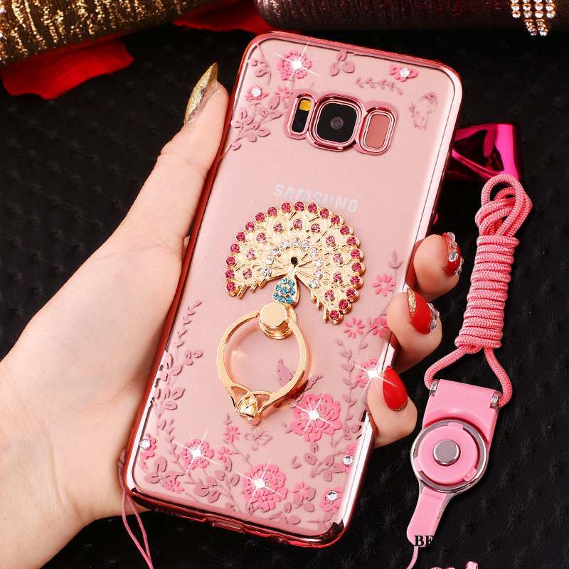 Samsung Galaxy S8 Incassable Silicone Strass Coque De Téléphone Étui Anneau